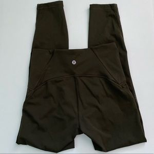 Brand new cropped army green Lululemon leggings!
